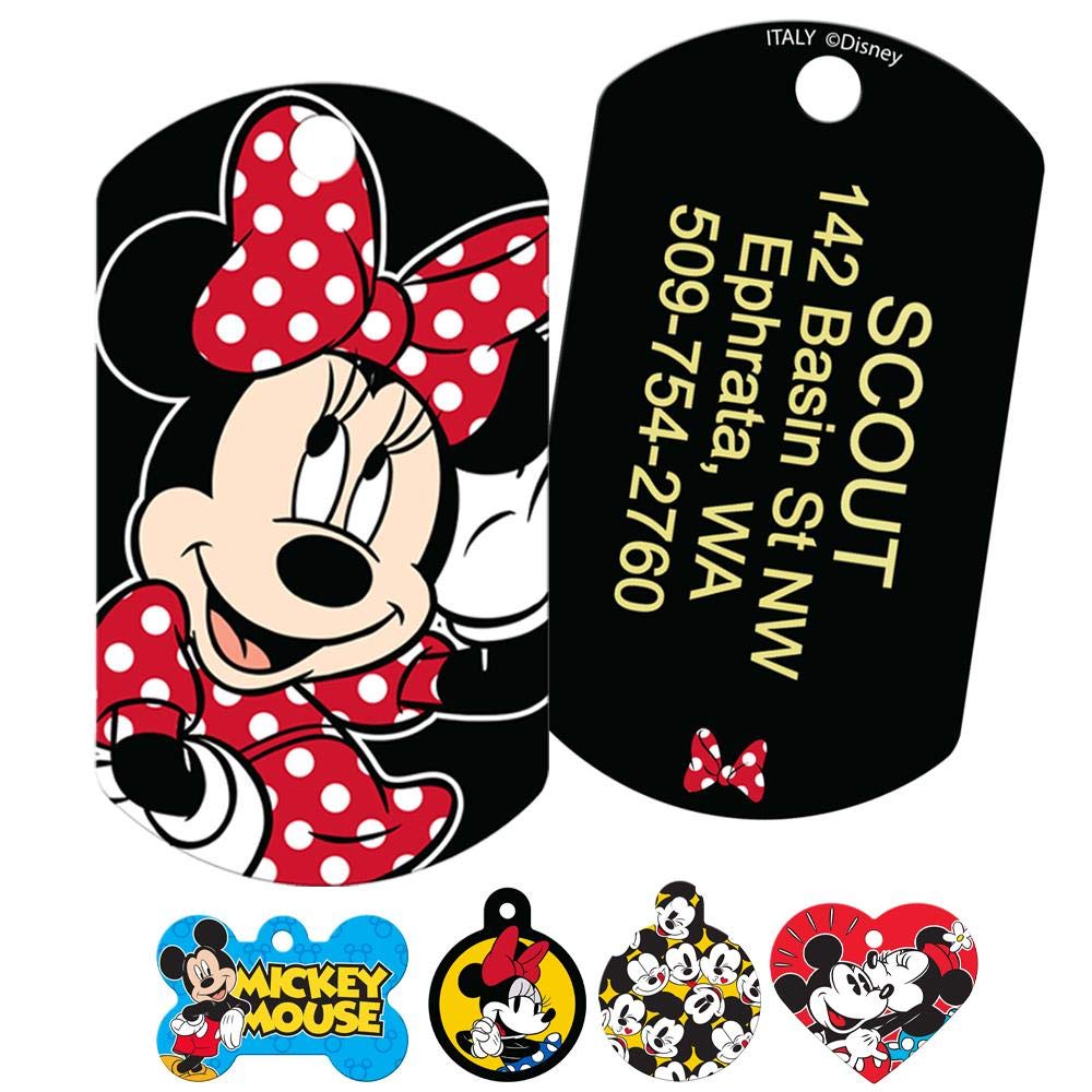 gotags-disney-mickey-minnie-mouse-dog-id-tag-personalized-engraved-brass-pet-tag image 4