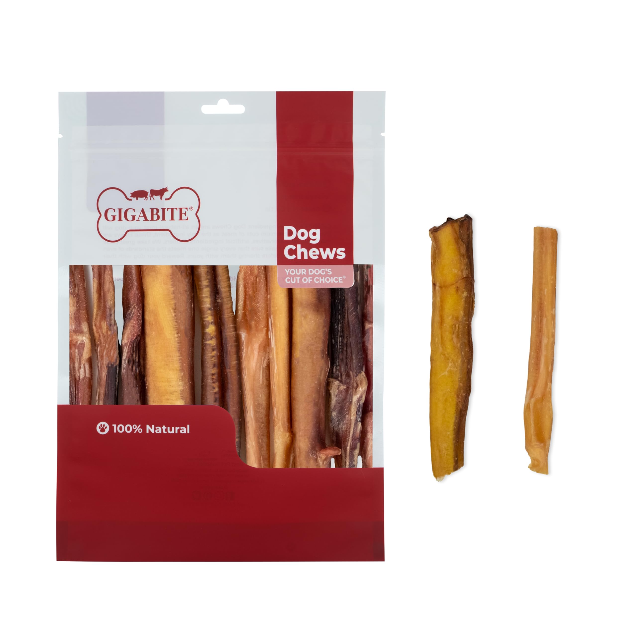 gigabite-bully-sticks-dog-treats-low-odor-grass-fed-6-inch-10-count image 7