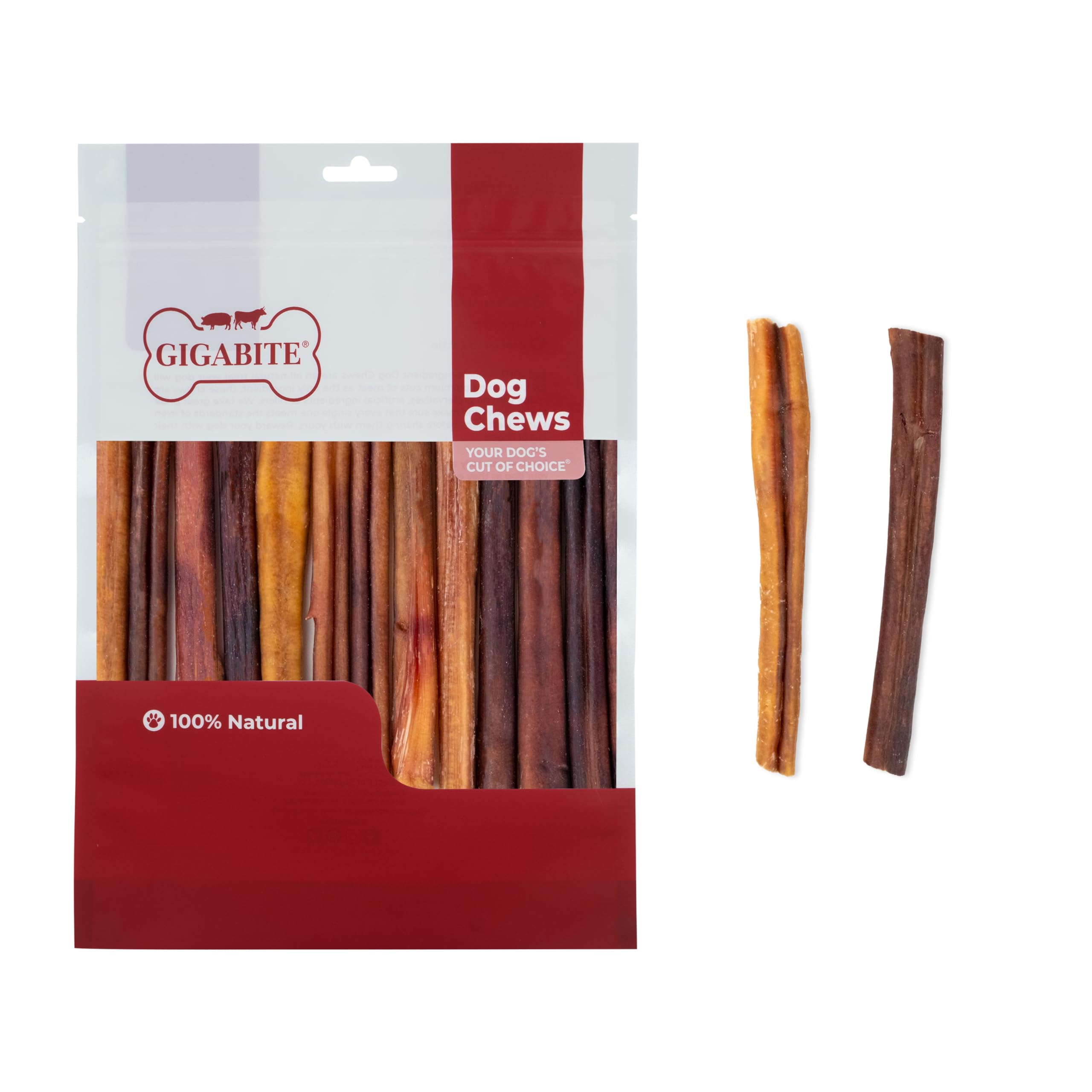 gigabite-bully-sticks-dog-treats-low-odor-grass-fed-6-inch-10-count image 4