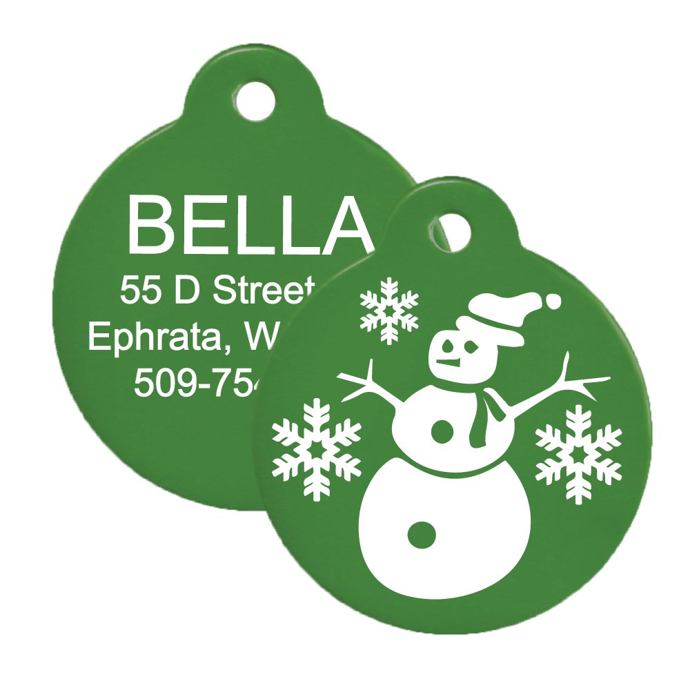 gotags-christmas-dog-id-tag-with-silencer-personalized-anodized-aluminum-glow-in image 2