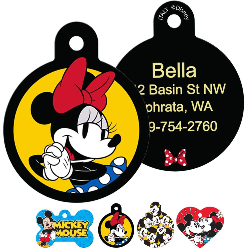 gotags-disney-mickey-minnie-mouse-dog-id-tag-personalized-engraved-brass-pet-tag image 5