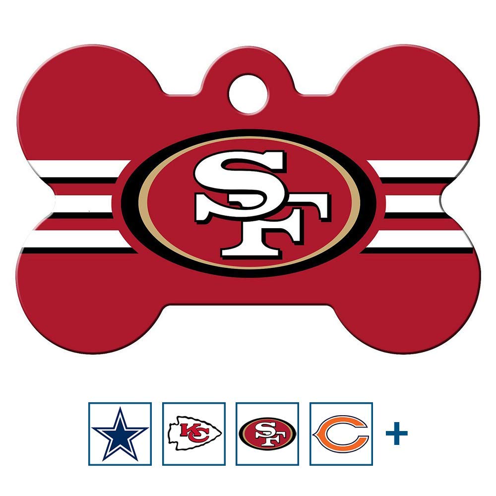 gotags-nfl-team-brass-bone-dog-id-tag-officially-licensed-custom-engraved image 1
