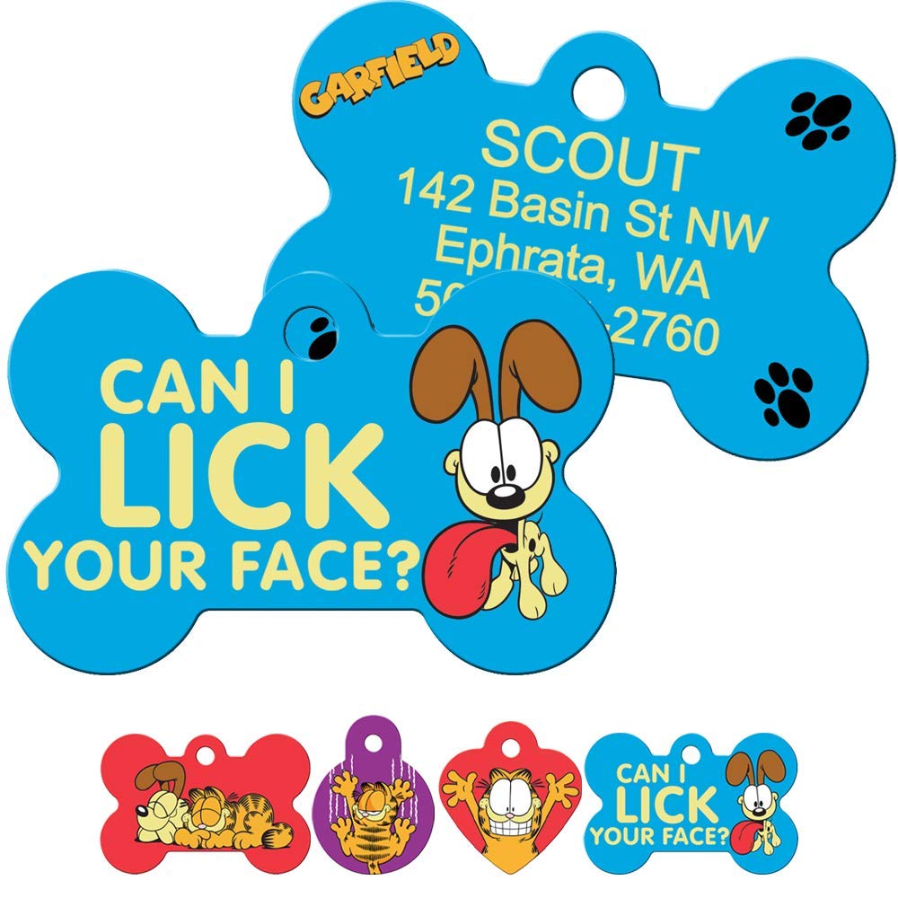 gotags-garfield-odie-dog-id-tag-engraved-solid-brass-comic-strip-pet-tag image 4