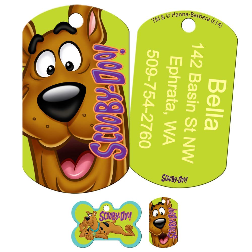 gotags-scooby-doo-dog-id-tag-licensed-brass-two-shapes image 2