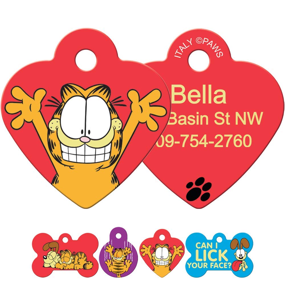gotags-garfield-odie-dog-id-tag-engraved-solid-brass-comic-strip-pet-tag image 2