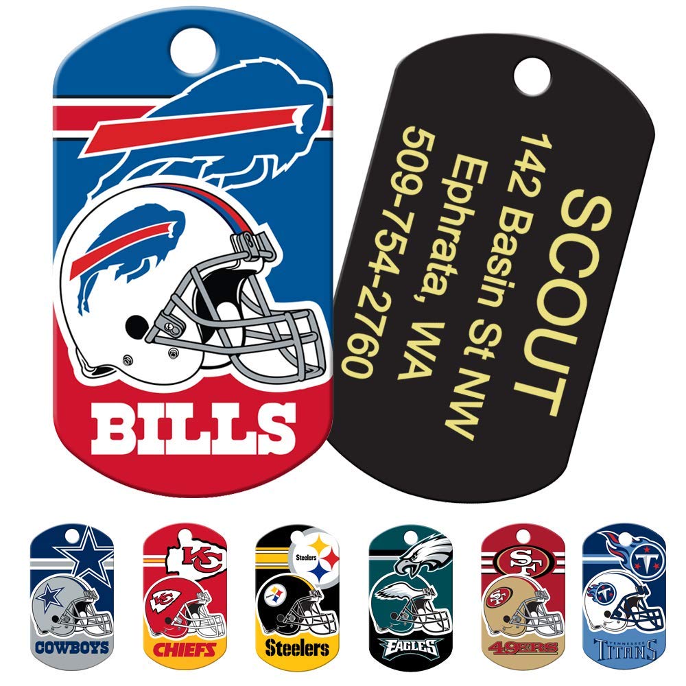 gotags-nfl-team-rectangle-dog-id-tag-officially-licensed-brass-custom-engraved image 4