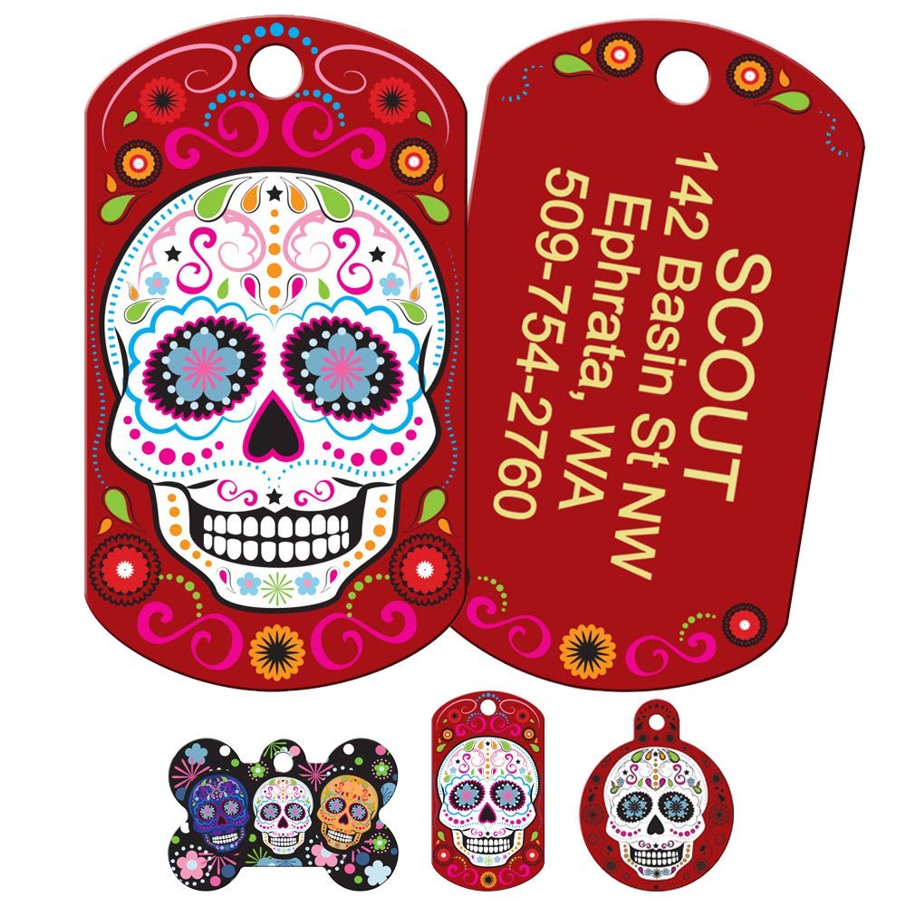 gotags-day-of-the-dead-personalized-dog-id-tag image 2