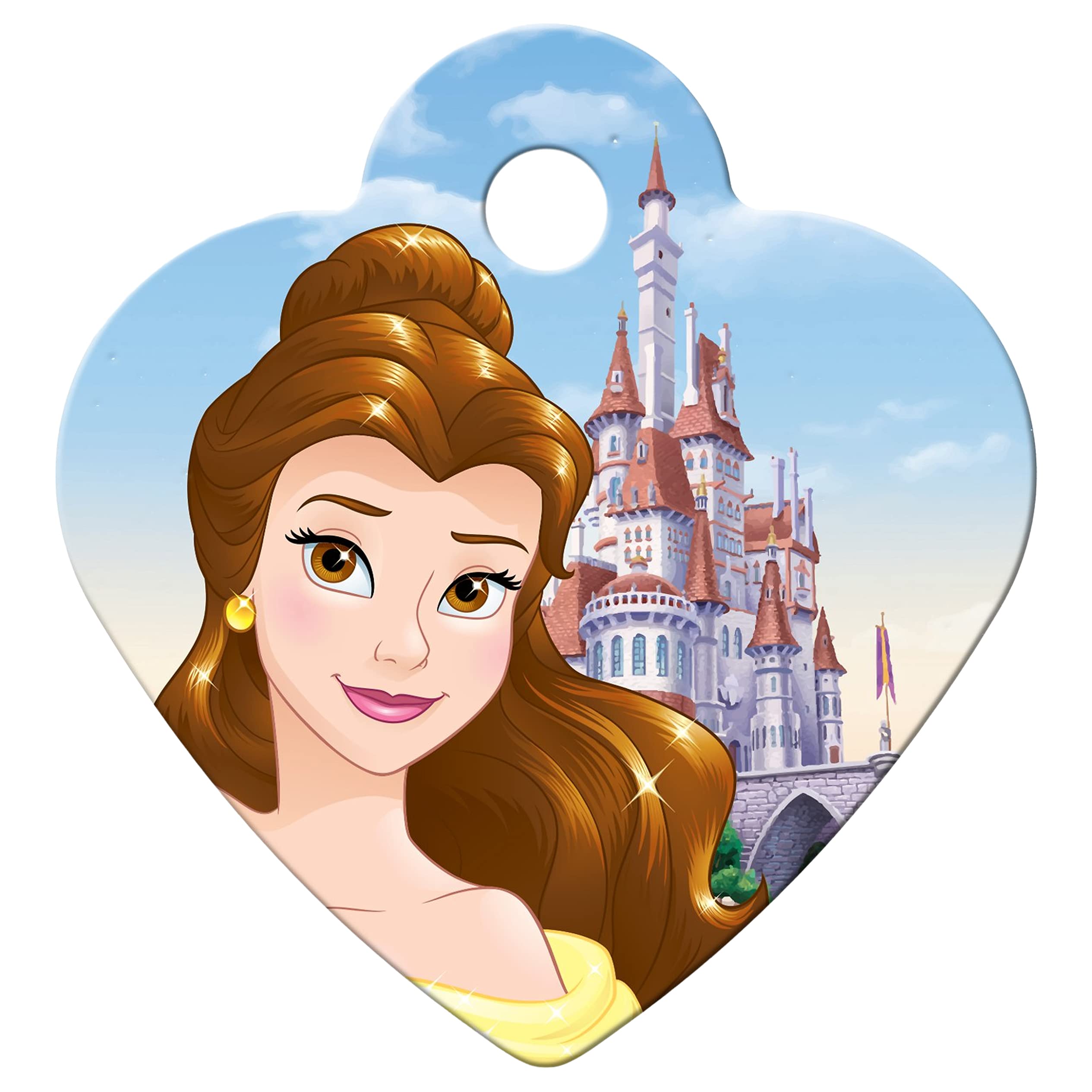 gotags-disney-princess-pet-id-tag-solid-brass-heart-shaped-personalized image 7