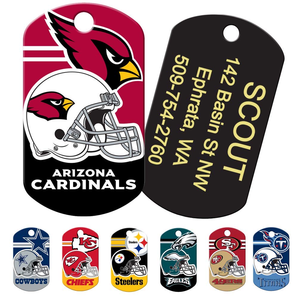 gotags-nfl-team-rectangle-dog-id-tag-officially-licensed-brass-custom-engraved image 8