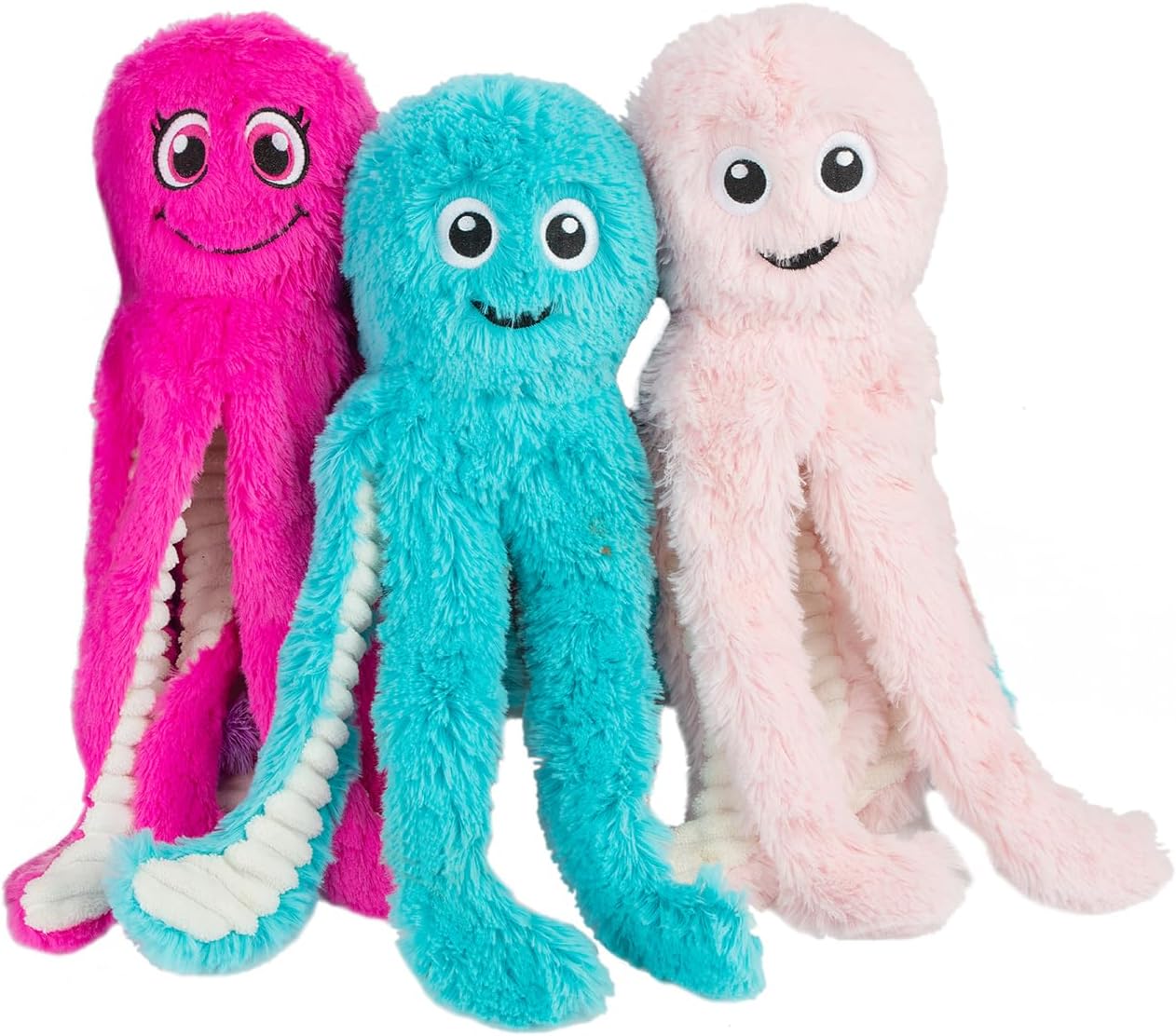 voyager-octomutant-squeaky-plush-dog-toy-set-3-pack-no-stuffing-crinkle-and-sque image 1