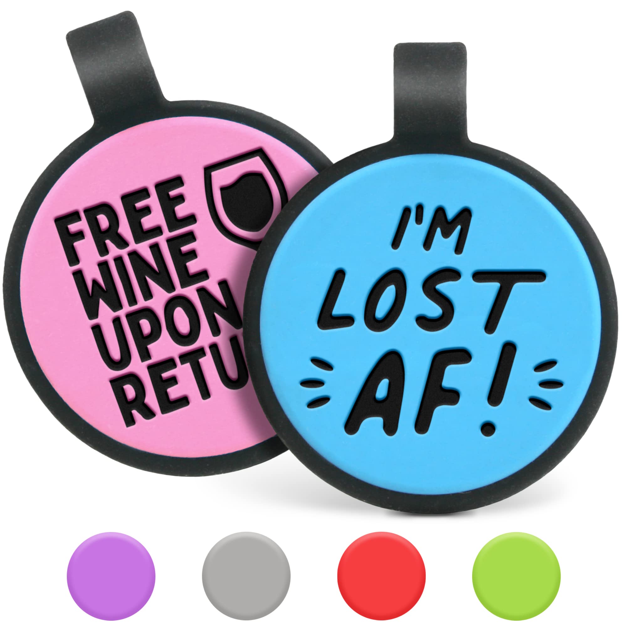 gotags-silent-silicone-funny-dog-id-tag-personalized-engraved-quiet-pet-tag image 2