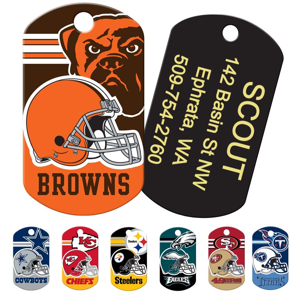 gotags-nfl-team-rectangle-dog-id-tag-officially-licensed-brass-custom-engraved image 6