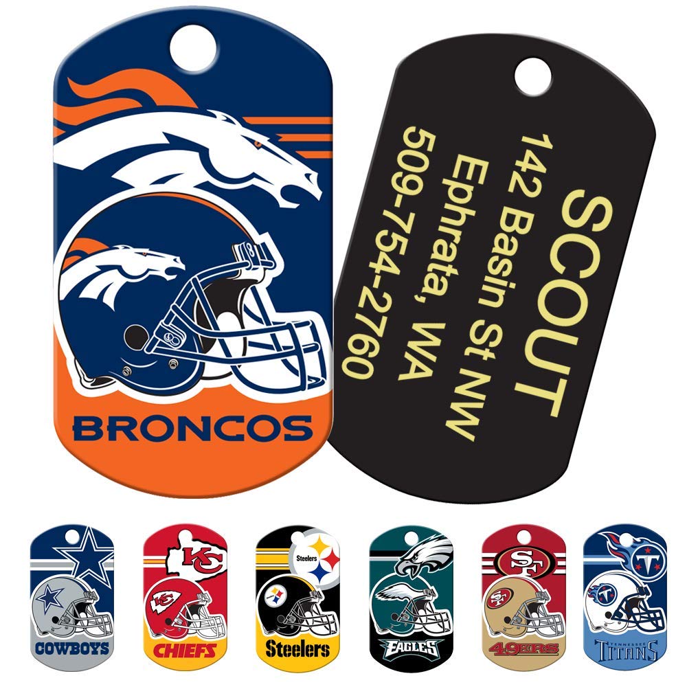 gotags-nfl-team-rectangle-dog-id-tag-officially-licensed-brass-custom-engraved image 5