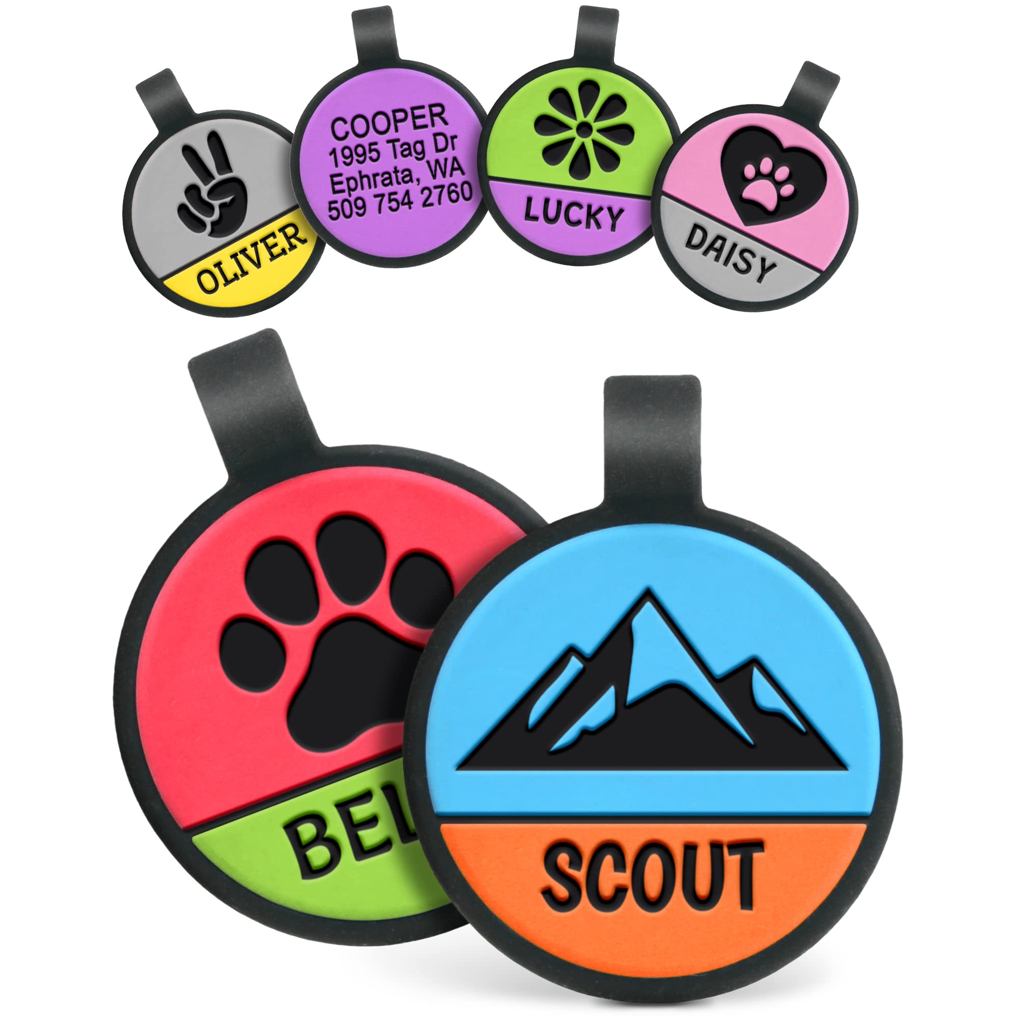 gotags-two-tone-silent-silicone-dog-id-tag image 2