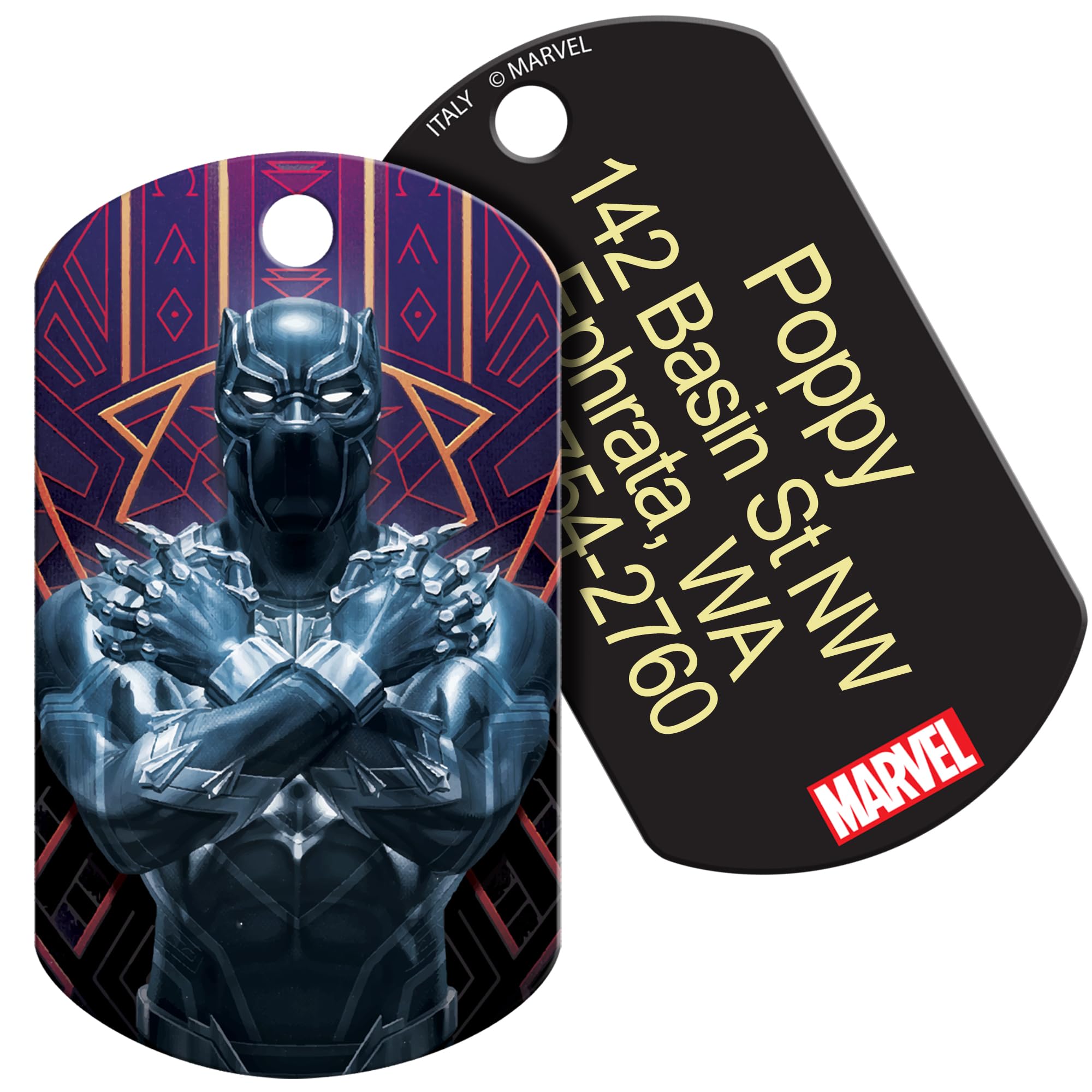 gotags-black-panther-dog-id-tag-marvel-fan-design image 2