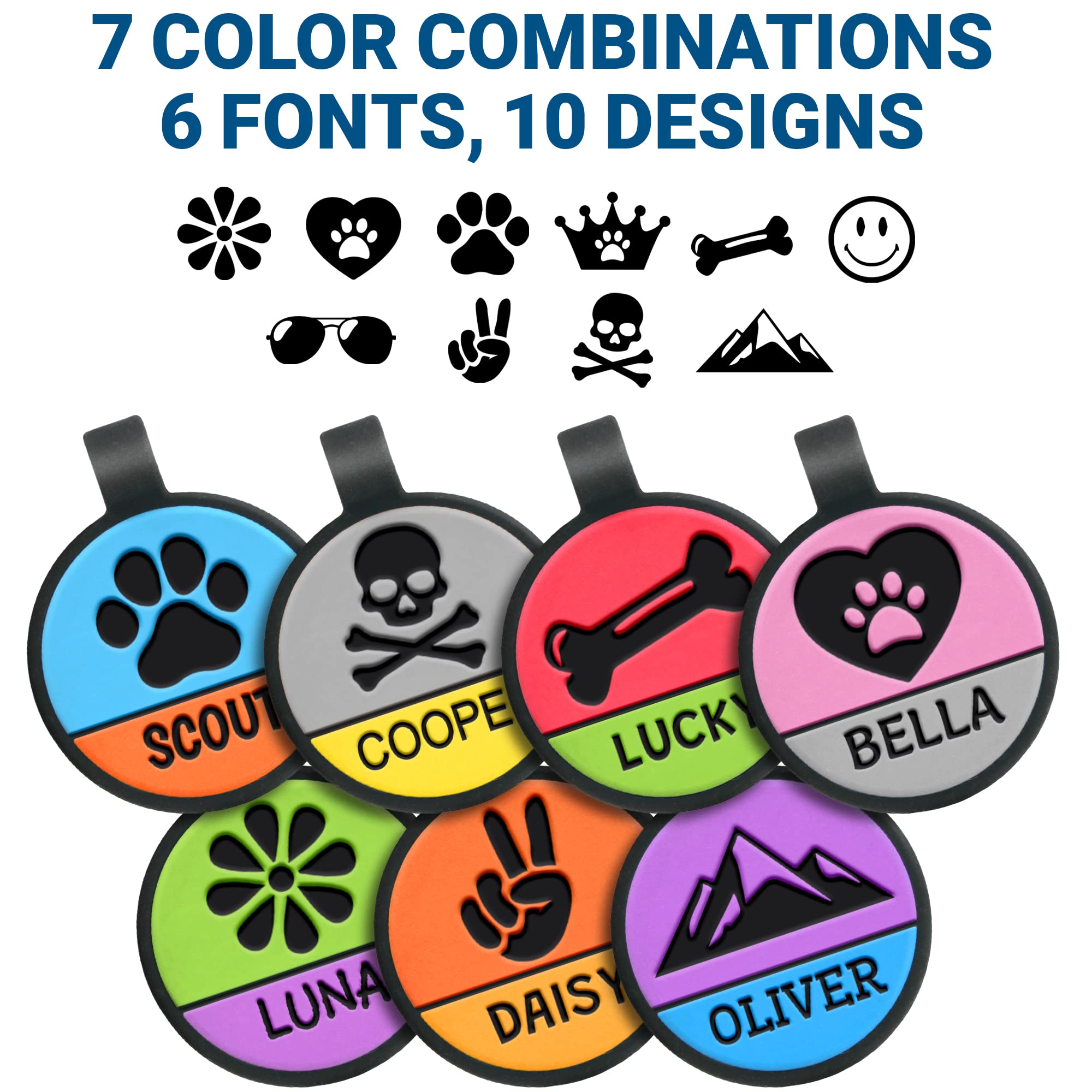 gotags-two-tone-silent-silicone-dog-id-tag image 4