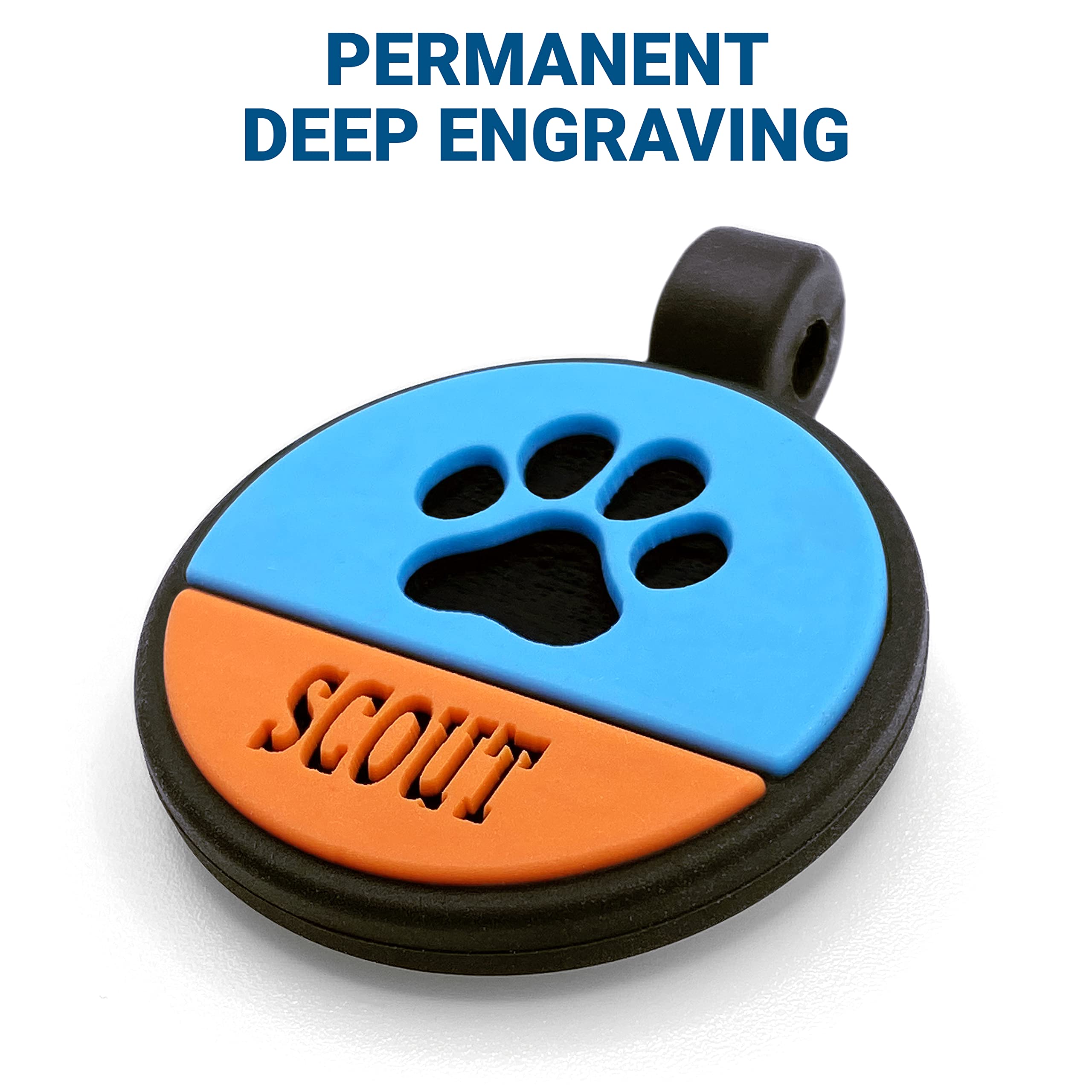 gotags-two-tone-silent-silicone-dog-id-tag image 6