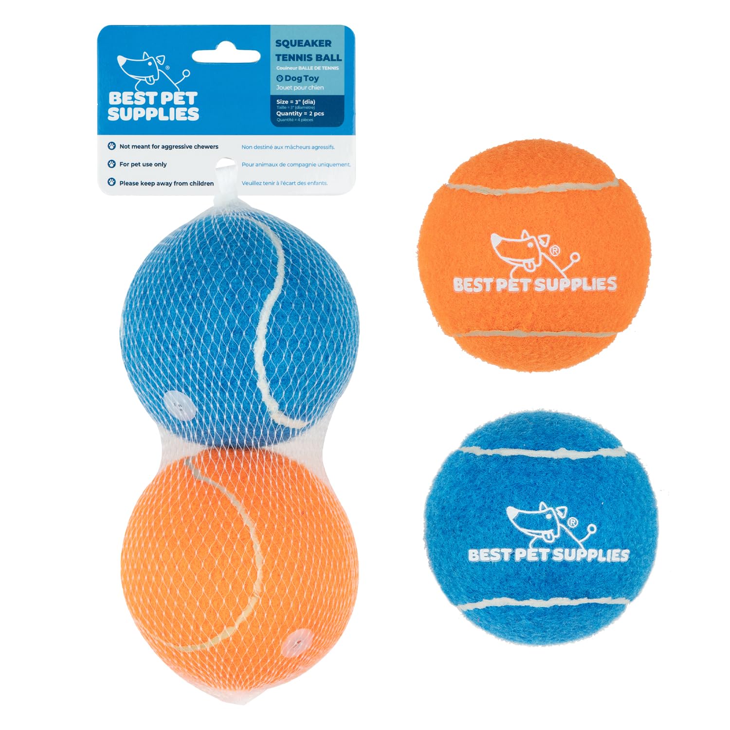 voyager-squeaky-tennis-dog-toys image 1