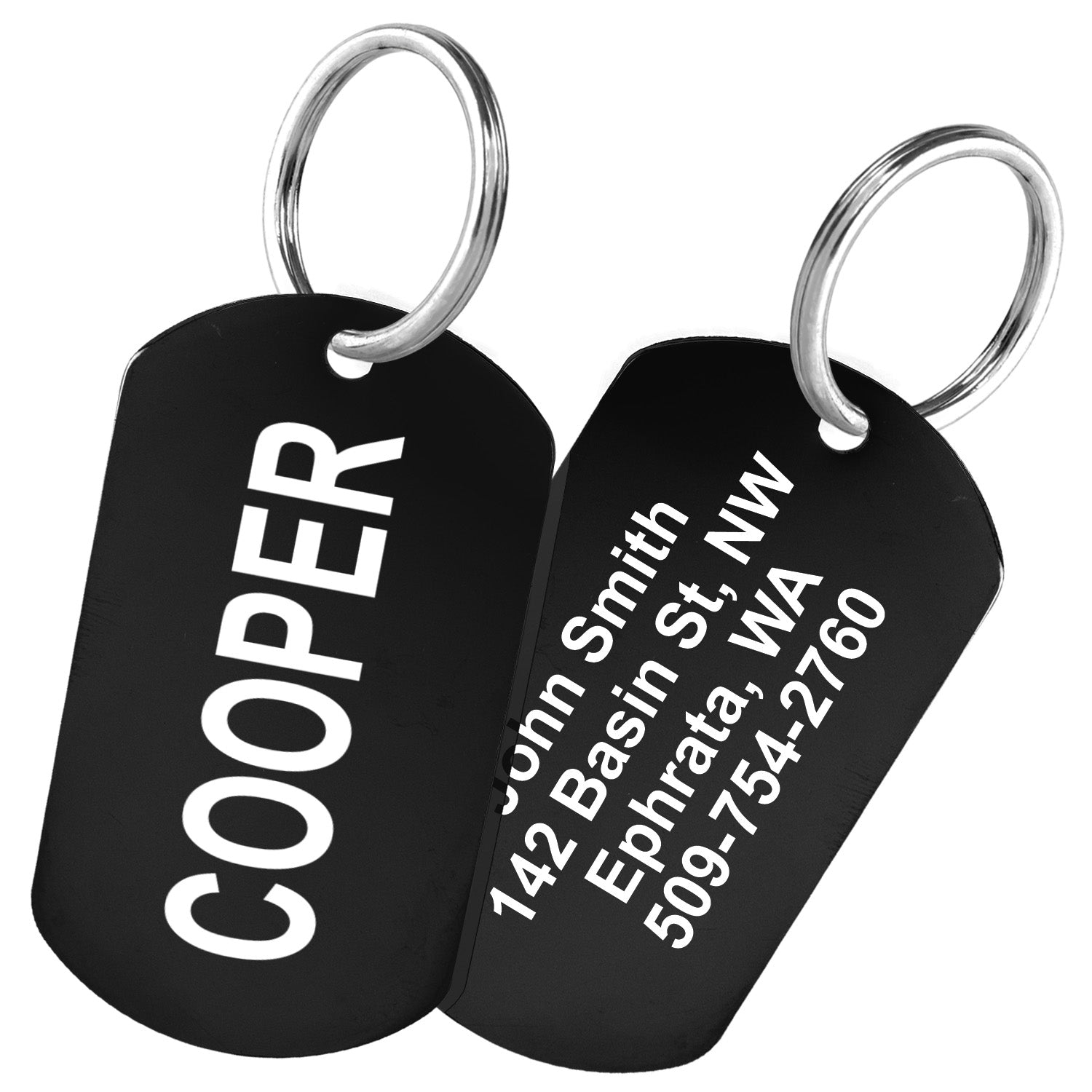 gotags-rectangle-pet-id-tag-stainless-steel-personalized-double-sided-engraving image 3