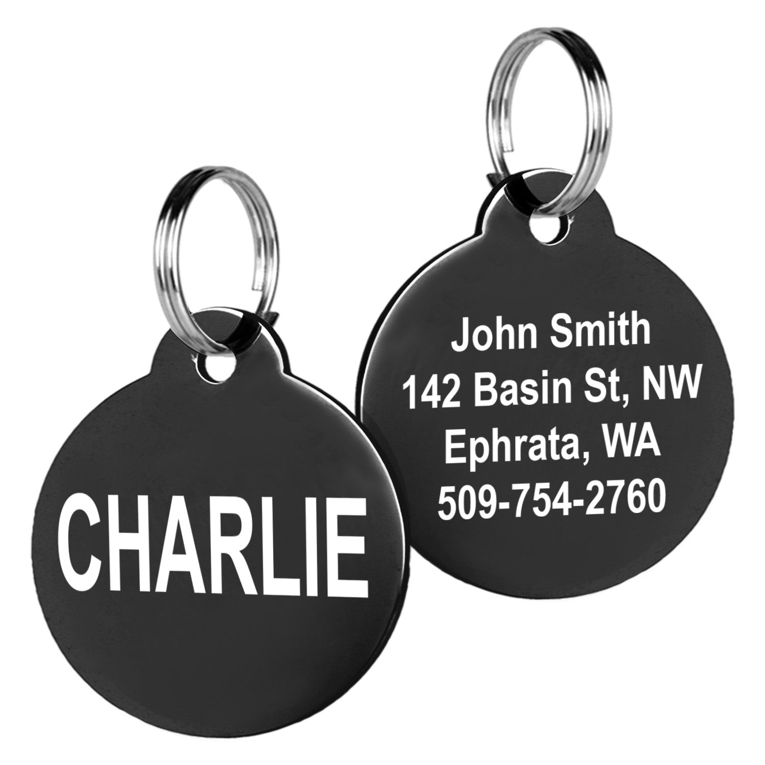gotags-round-pet-id-tag-durable-stainless-steel-custom-engraved-on-both-sides-2- image 2