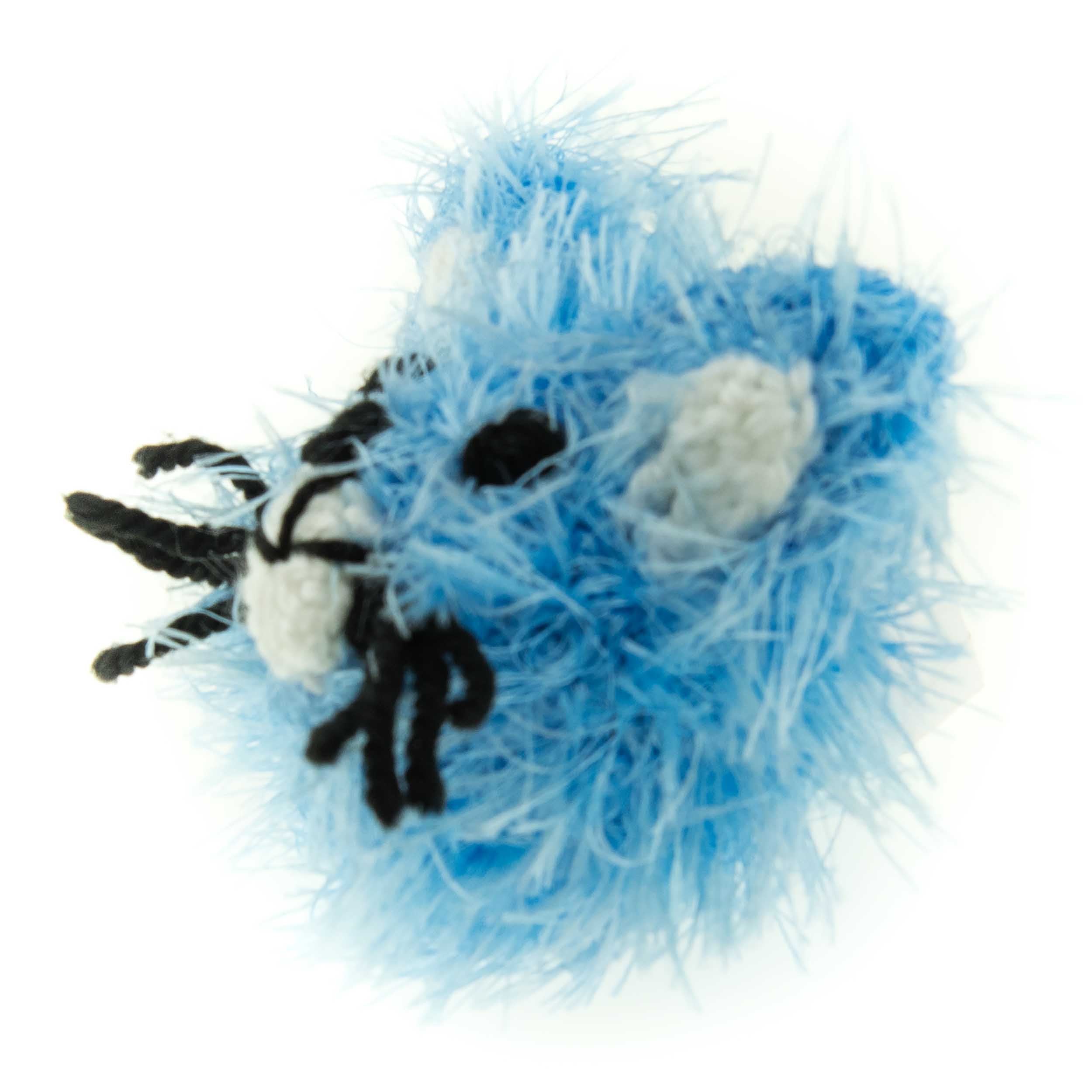 oomaloo-ballhead-cat-handmade-squeaky-dog-toy-small-3-x3-x3-funky-fur-heavy-duty image 1