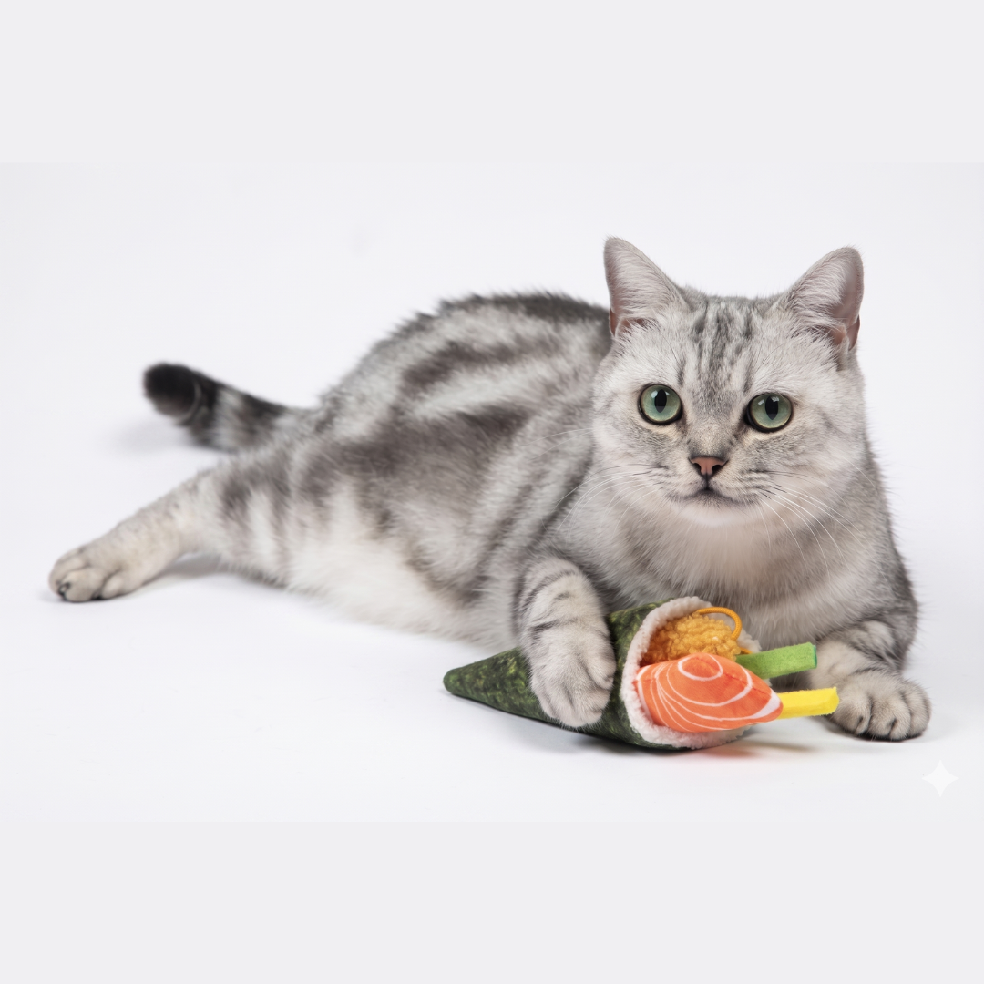 voyager-catify-sushi-catnip-cat-toy-set-2-plush-rolls image 2