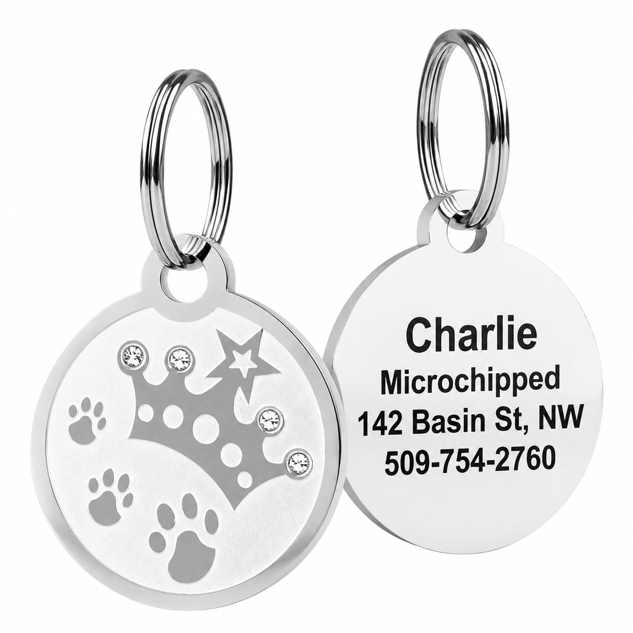 gotags-swarovski-crystal-embossed-pet-id-tag-personalized-stainless-steel-6-desi image 2