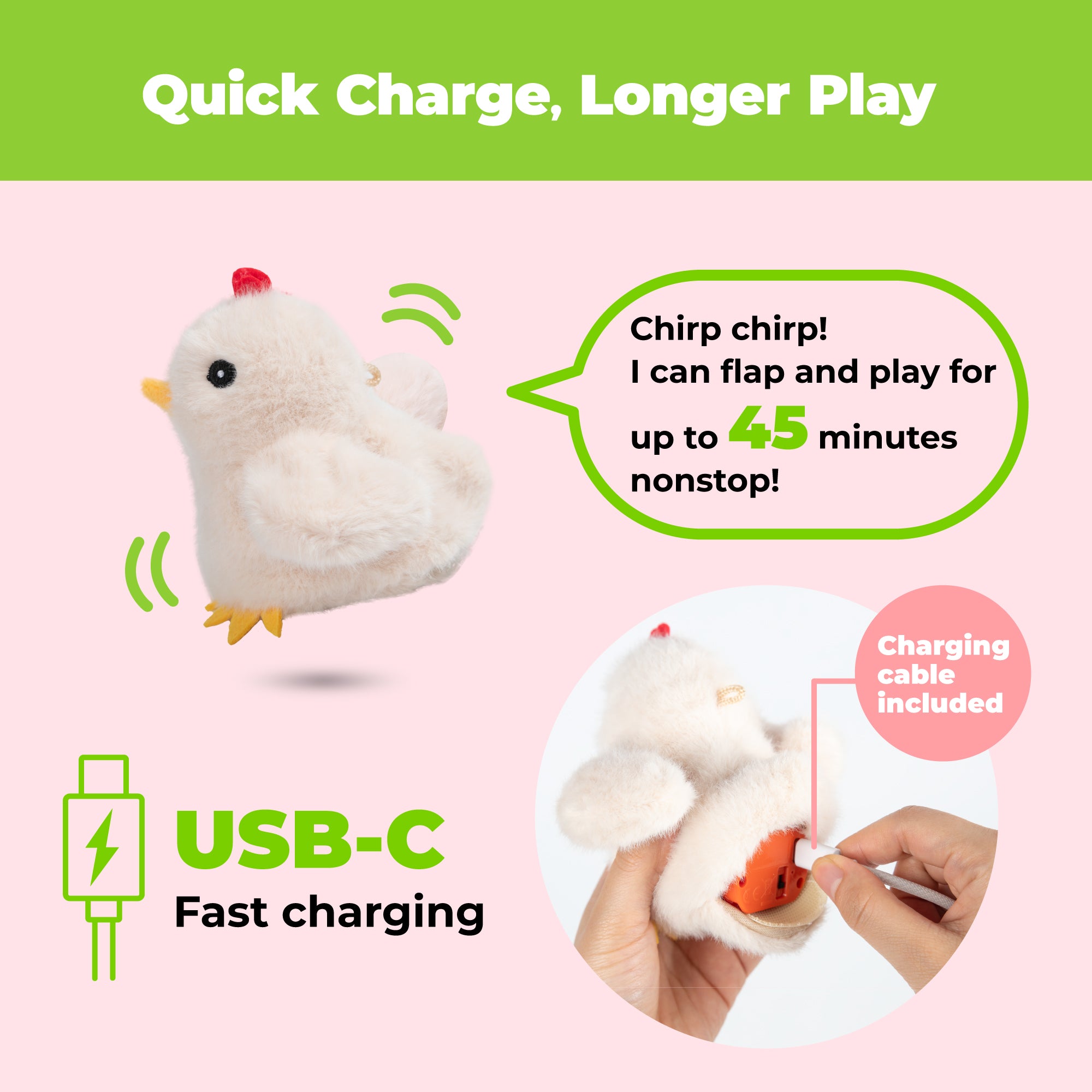 voyager-catify-flapping-chirping-chick-interactive-cat-toy-with-catnip-motion-ac image 6