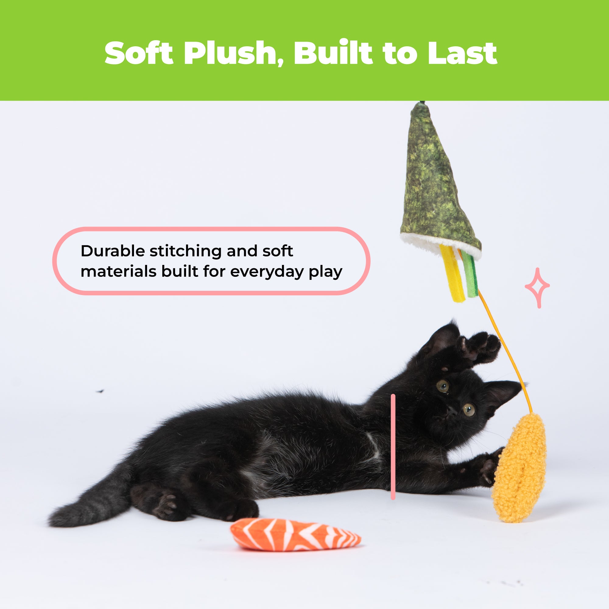 voyager-catify-sushi-catnip-cat-toy-set-2-plush-rolls image 5