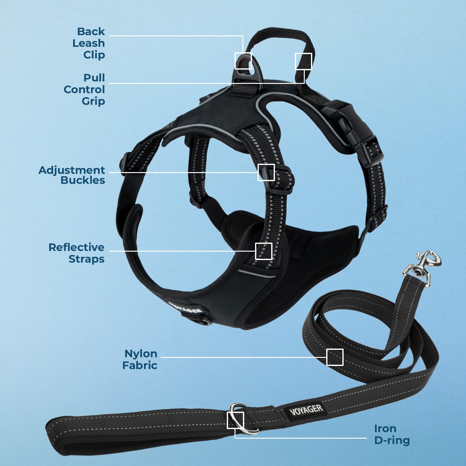 voyager-dual-attachment-dog-harness-leash-set-no-pull-control-with-front-and-bac image 2