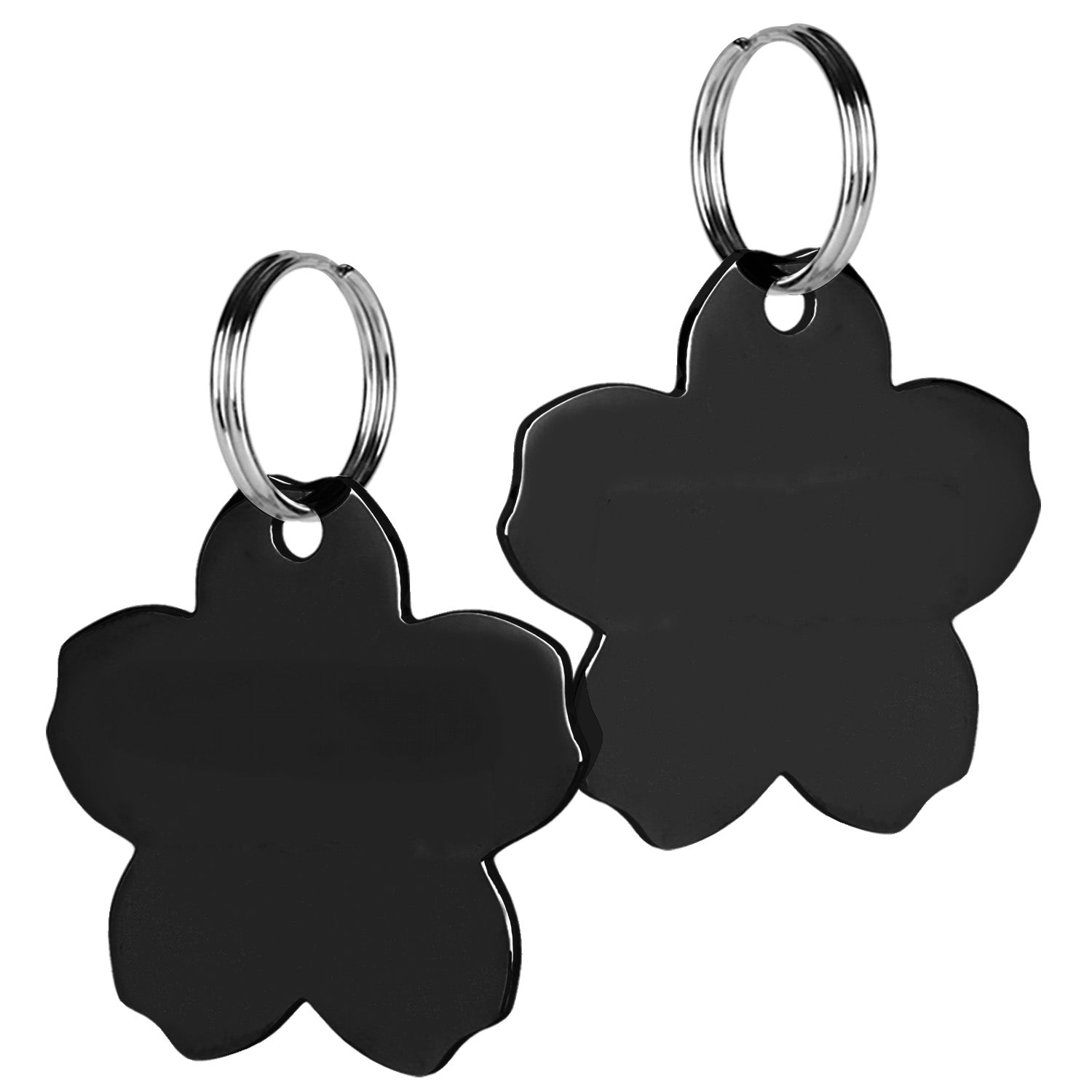 gotags-flower-pet-id-tag-in-stainless-steel-double-sided-engraving-8-lines image 4