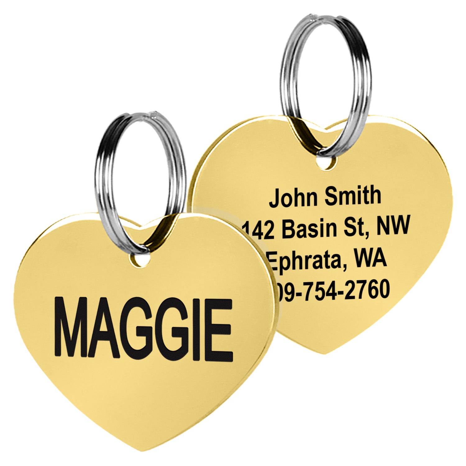 gotags-personalized-heart-pet-id-tag-stainless-steel-double-sided-engraving image 8