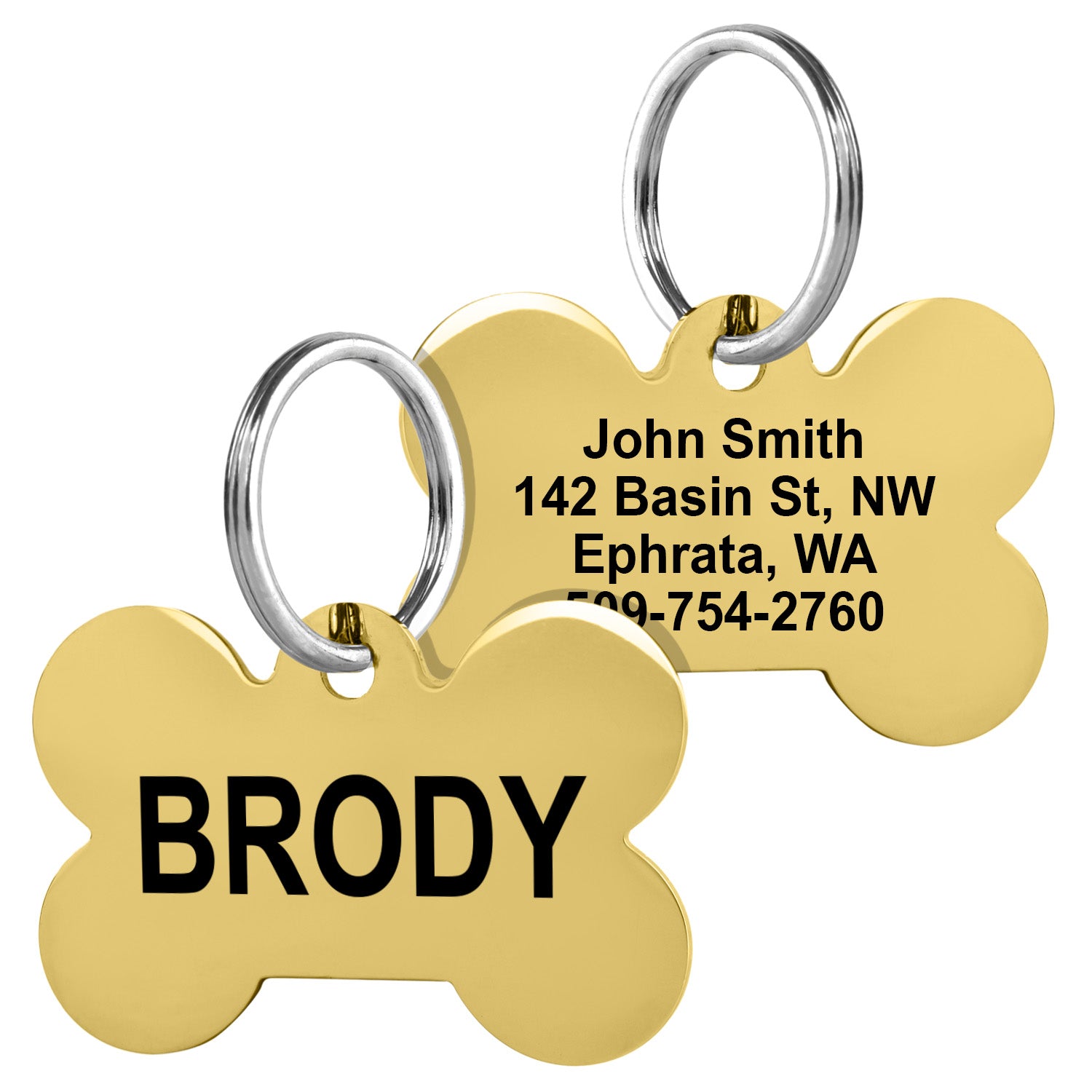 gotags-classic-bone-shaped-pet-id-tag-stainless-steel-double-sided-engraving image 5