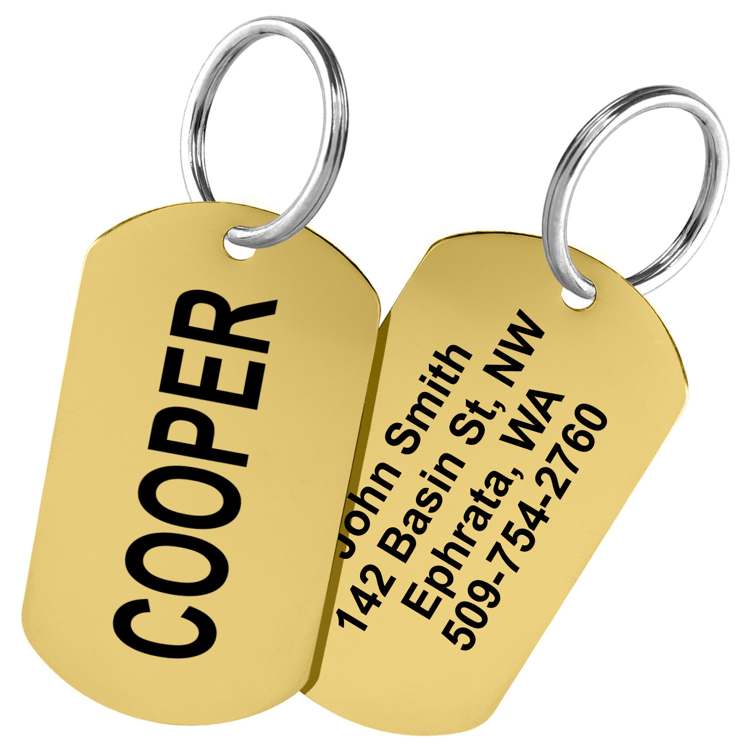 gotags-rectangle-pet-id-tag-stainless-steel-personalized-double-sided-engraving image 5