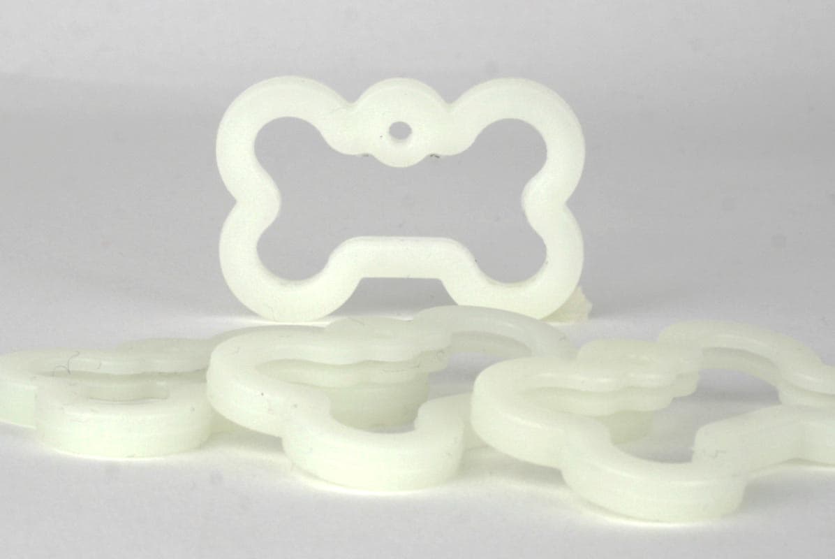 gotags-bone-glow-in-the-dark-pet-tag-silencer-fits-regular-large-tag image 3