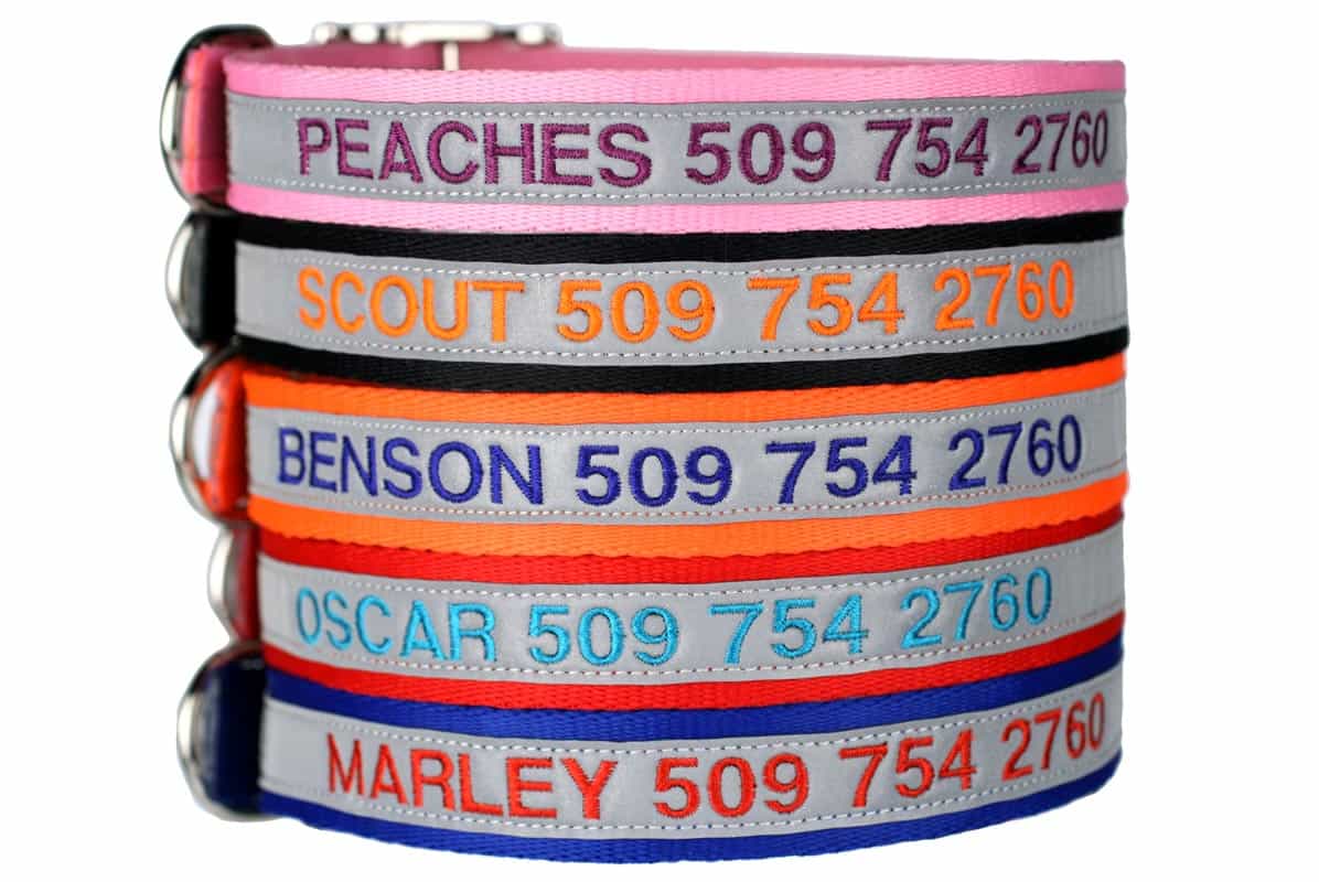 gotags-personalized-embroidered-reflective-dog-collar-nylon-metal-buckle-silent- image 3