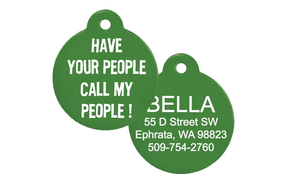 gotags-have-your-people-call-my-people-funny-pet-id-tag-with-glow-in-the-dark-si image 2