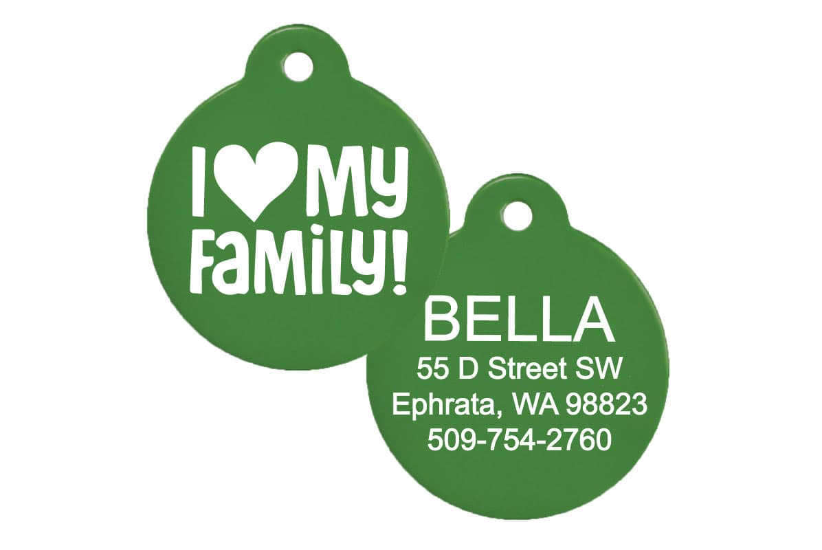 gotags-i-love-my-family-pet-id-tag-with-glow-silencer image 2