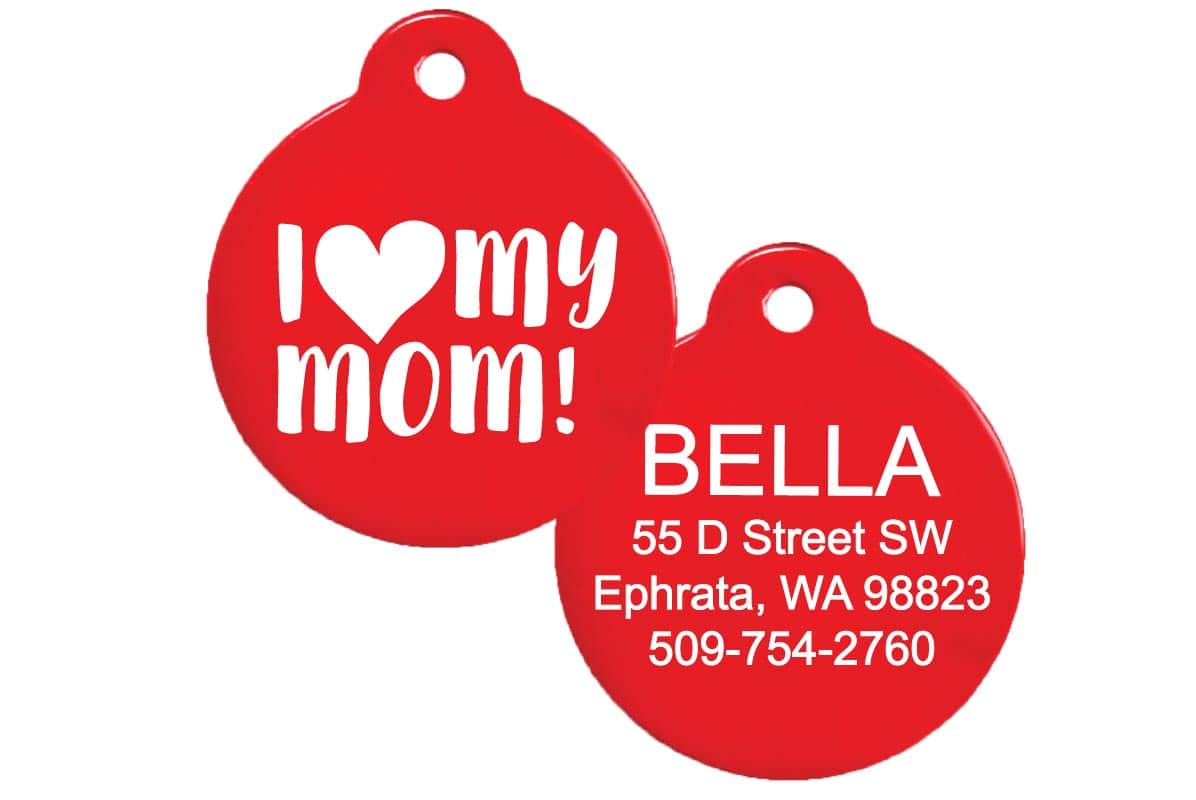 gotags-i-love-my-mom-pet-id-tag-with-silencer image 2