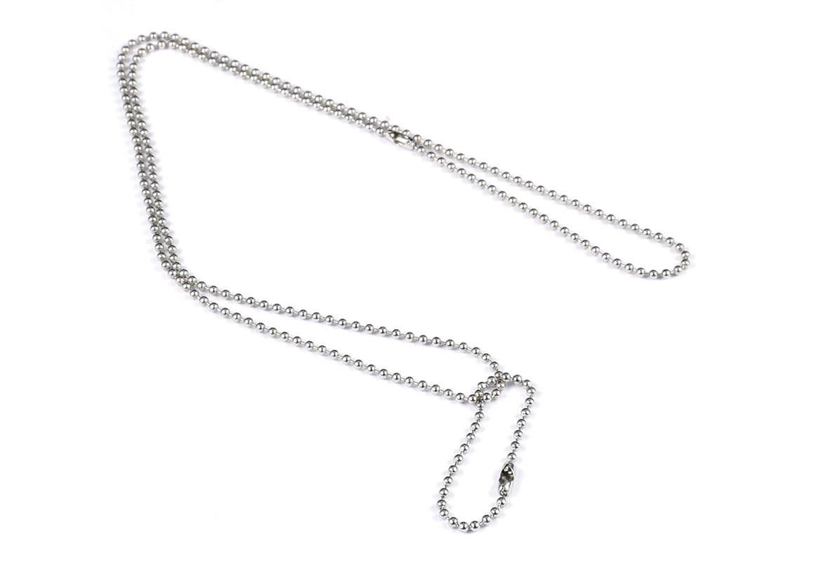 gotags-embossed-military-dog-tag-necklace-set-stainless-steel-2-custom-tags-sile image 2