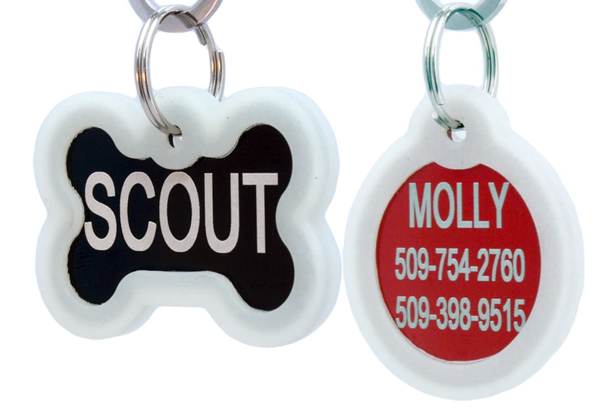 gotags-personalized-aluminum-pet-id-tag-with-glow-in-the-dark-silencer-multiple- image 1