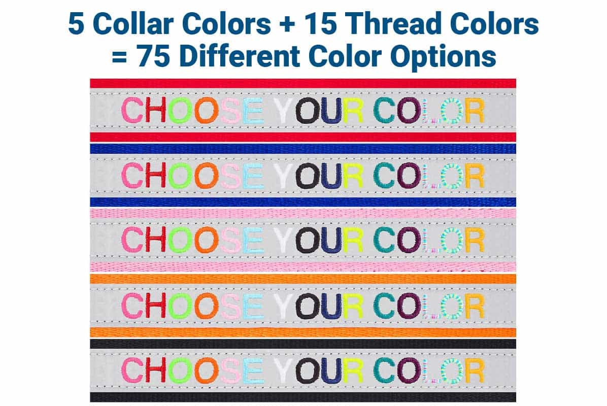 gotags-personalized-embroidered-reflective-dog-collar-nylon-metal-buckle-silent- image 6