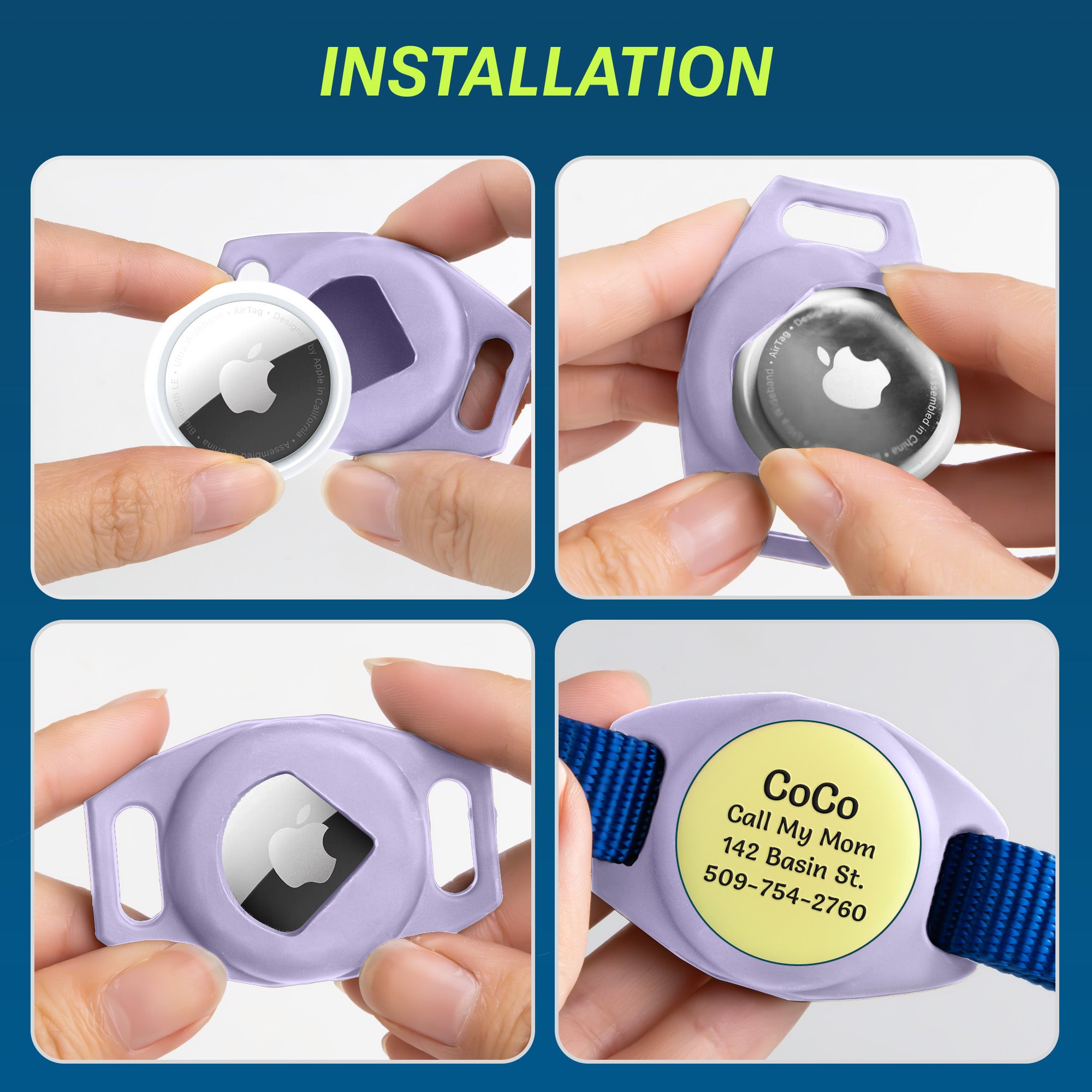 gotags-active-personalized-airtag-dog-collar-holder-engraved-silicone-case image 7