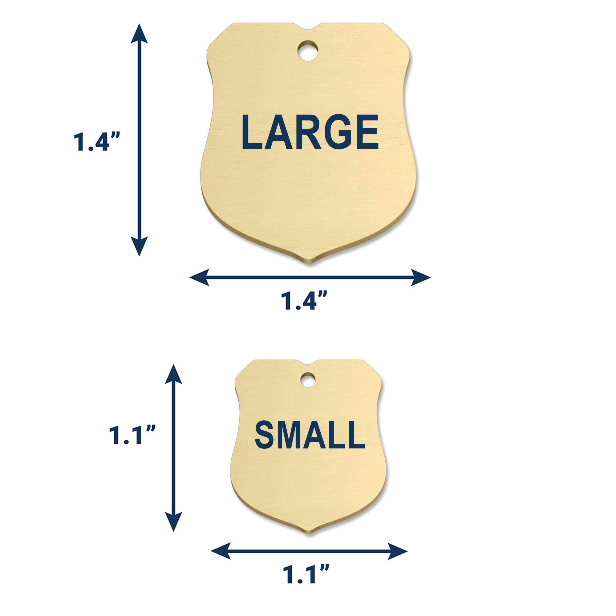 gotags-ranger-badge-shape-brass-dog-id-tag image 2