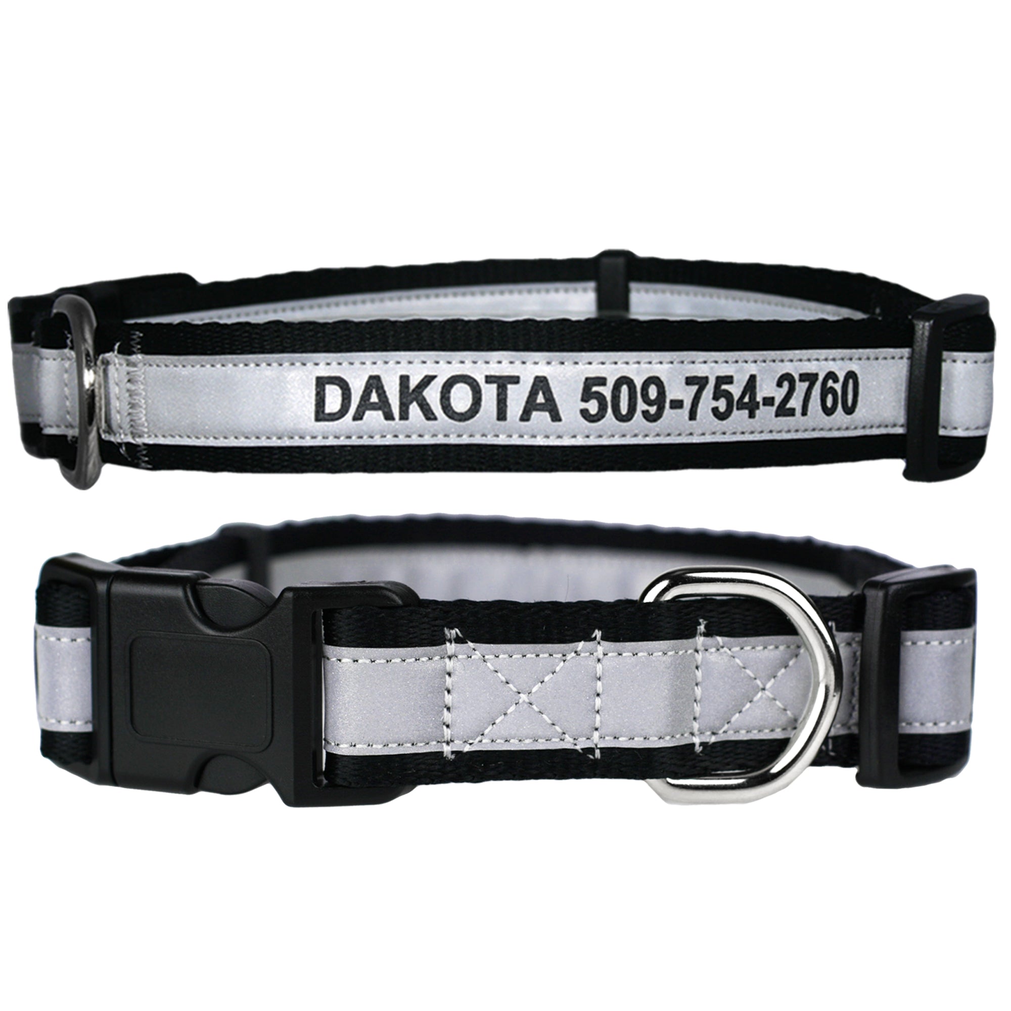 gotags-personalized-engraved-reflective-dog-collar-with-quick-release-buckle-adj image 3