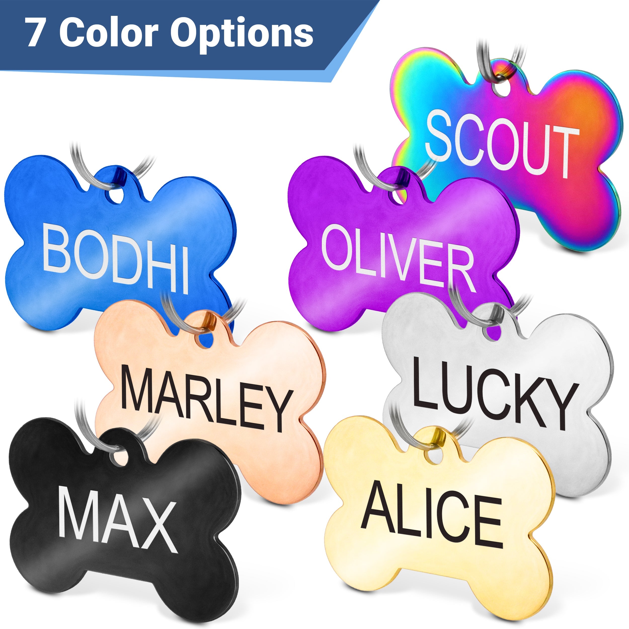 gotags-bone-dog-id-tag-with-paw-cutout-stainless-steel-double-sided-engraving image 5