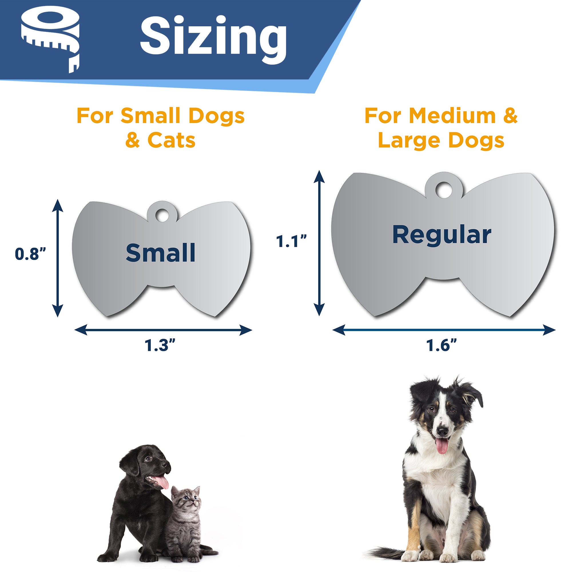 gotags-bow-tie-pet-id-tag-stainless-steel-double-sided-engraving image 5