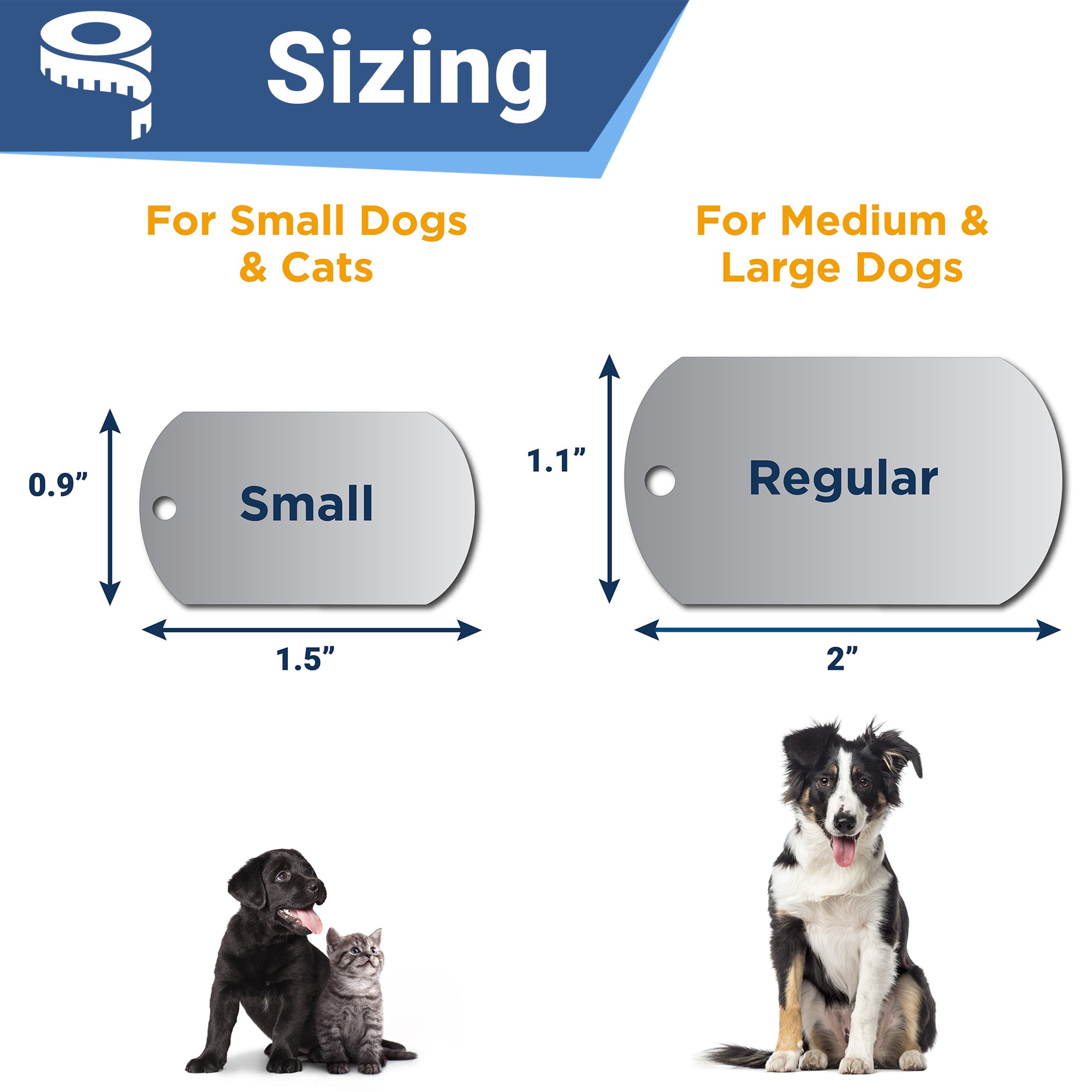 gotags-rectangle-dog-id-tag-stainless-steel-military-style-double-sided-engravin image 4