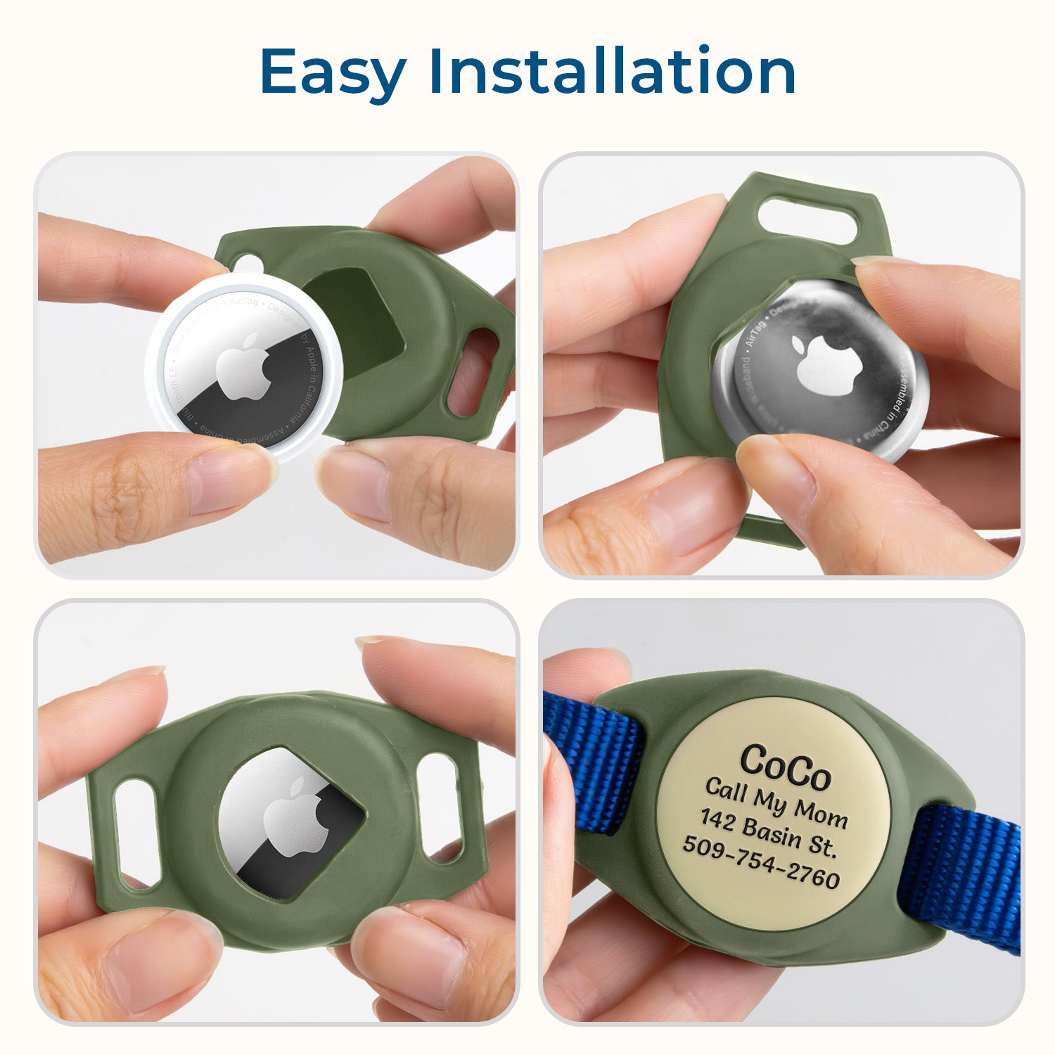 gotags-personalized-airtag-dog-collar-holder-silicone-laser-engraved-id-secure-f image 8