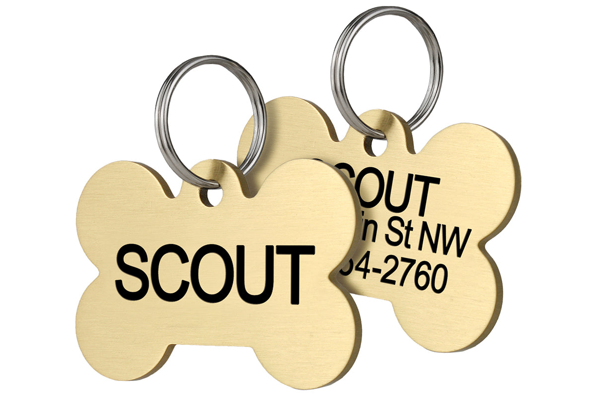gotags-bone-shape-brass-dog-tags image 1